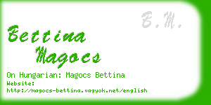 bettina magocs business card